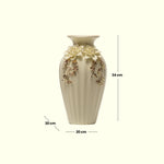 Load image into Gallery viewer, Embellished Vase(White) - Ceramic Vases|Home Decor|Living Room Decor|Center Table Decor
