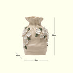 Load image into Gallery viewer, Floral White Vase -  Flower Vase | Ceramic Vase | Home Decor | Floral Vase
