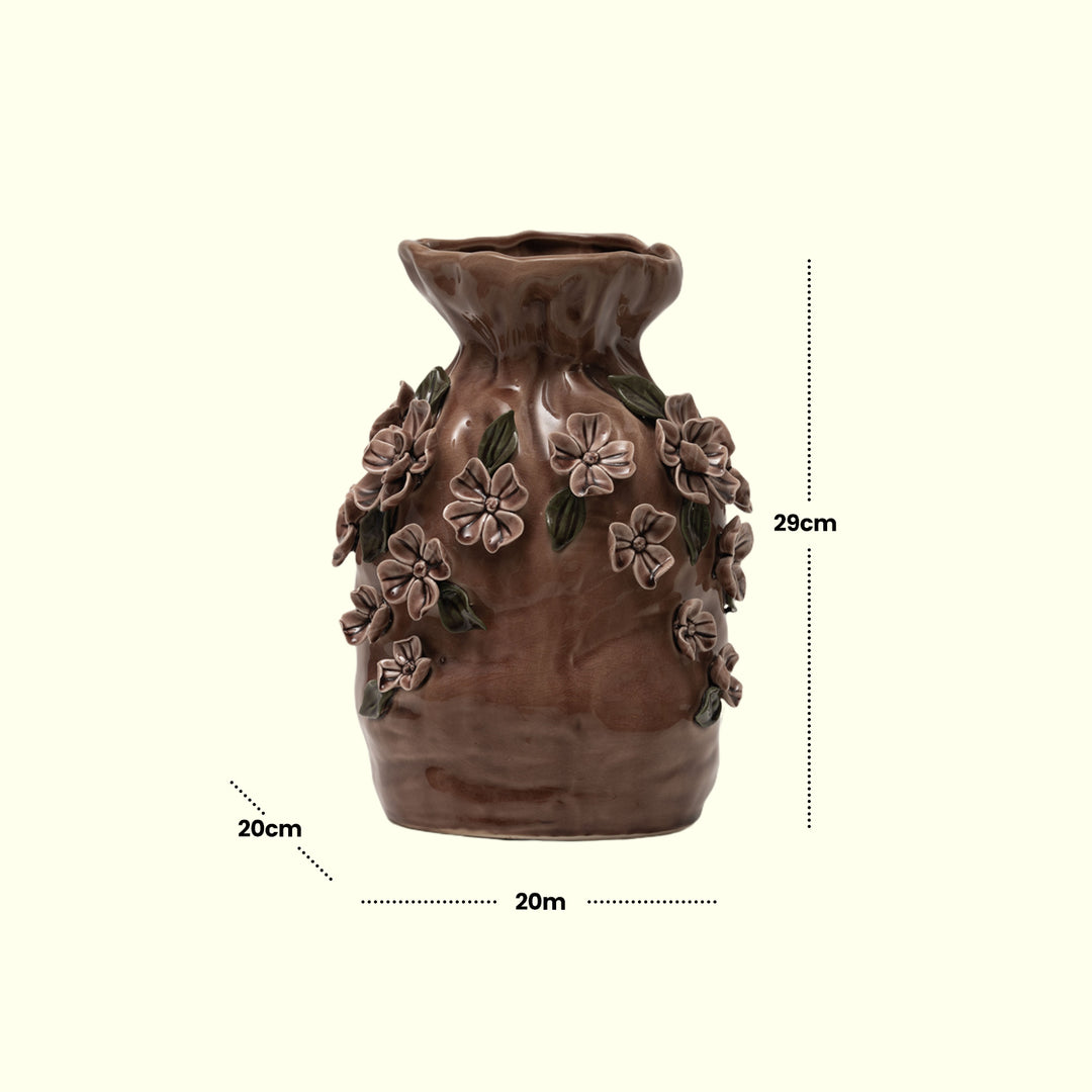 Rustic Elegance Flower Vase | Ceramic Vase | Home Decor | Rustic Vase