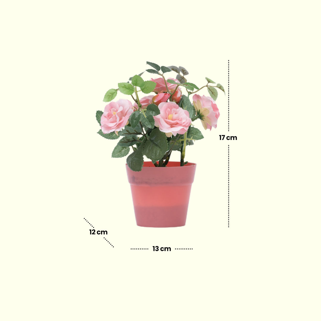 Mini Garden Set - Home Decor | Artificial Garden | Peach Artificial Roses | Artificial Roses | Peach Roses