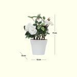 Load image into Gallery viewer, Mini Garden Set - Home Decor | Artificial Garden | White Artificial Roses | Artificial Roses | White Roses
