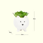 Load image into Gallery viewer, Cute Dog Ceramic Planter - Home Decor | Artificial Garden | Ceramic Vase | Dog Planter
