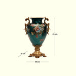Load image into Gallery viewer, Regal Bloom Vase - Decorative Vase | Polyresin Vase|Floral Vase|Home Decor|Tabletop Decor|Decorative Accents|Home Decor Accents|Statement Piece | Hand painted Vase
