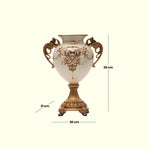Load image into Gallery viewer, Opulent Elegance  Decorative Vase | Polyresin Vase|Floral Vase| Home Decor|Tabletop Decor|Decorative Accents|Home Decor Accents|Statement Piece | Hand painted Vase
