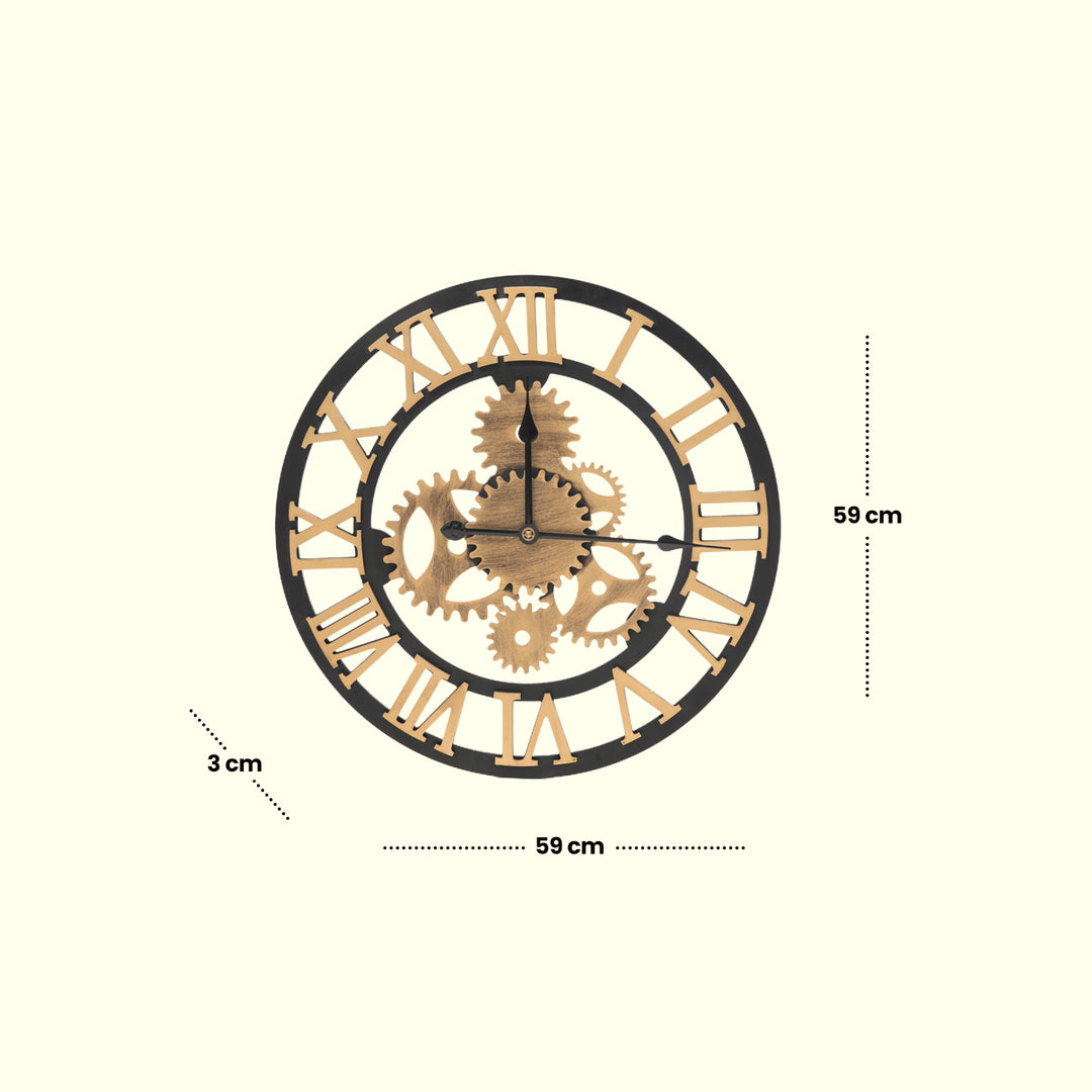 Steampunk Industrial Gear - Wall Clock Wall Clock|Vintage Clock|Hanging Clock|Decorative Clock|Home Decor|Wall Decor|Vintage Decor