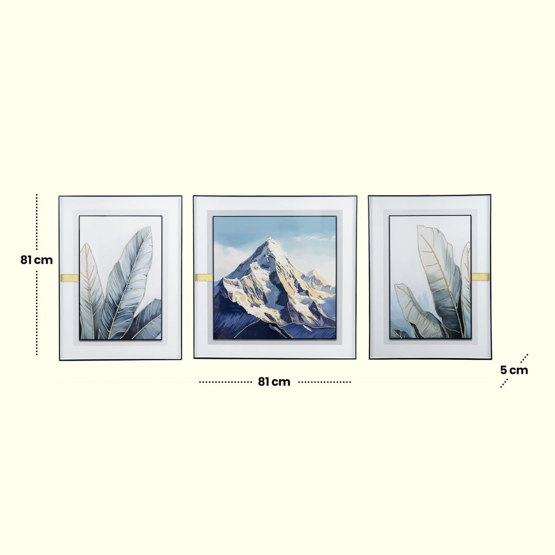 Mountain Peak & Leaf Photography - Print Set Wall Art | Decorative Art | Home Decor | Wall Decor