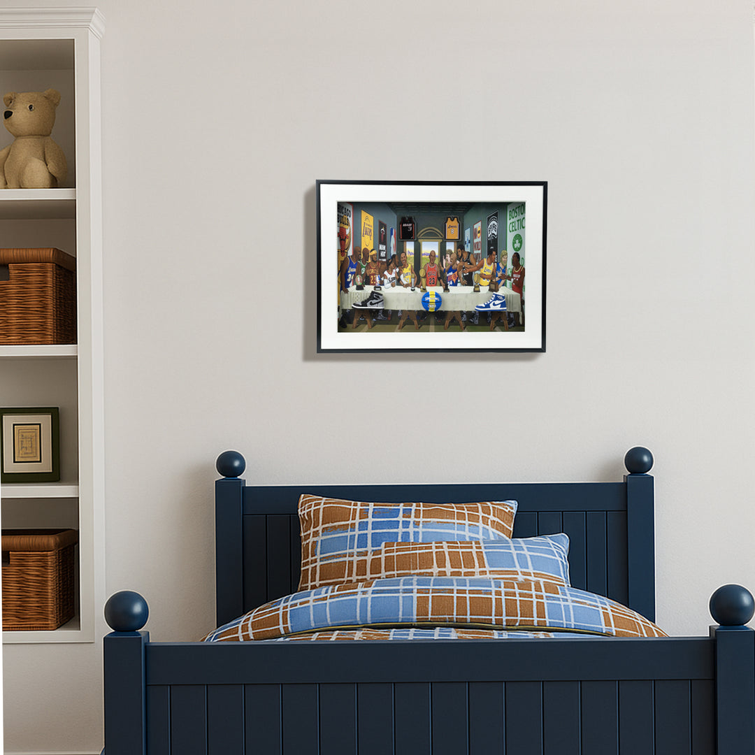 "Basketball's Last Supper Home Decor| Wall Decor| Wall Hanging | Baketball Frame"