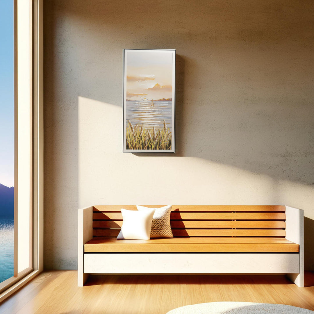 Golden Horizon – Sunset Seascape Art Art Decor| Wall Hanging| Sunset Art| Home Decor| Wall Decor