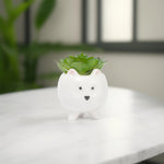 Load image into Gallery viewer, Cute Dog Ceramic Planter - Home Decor | Artificial Garden | Ceramic Vase | Dog Planter
