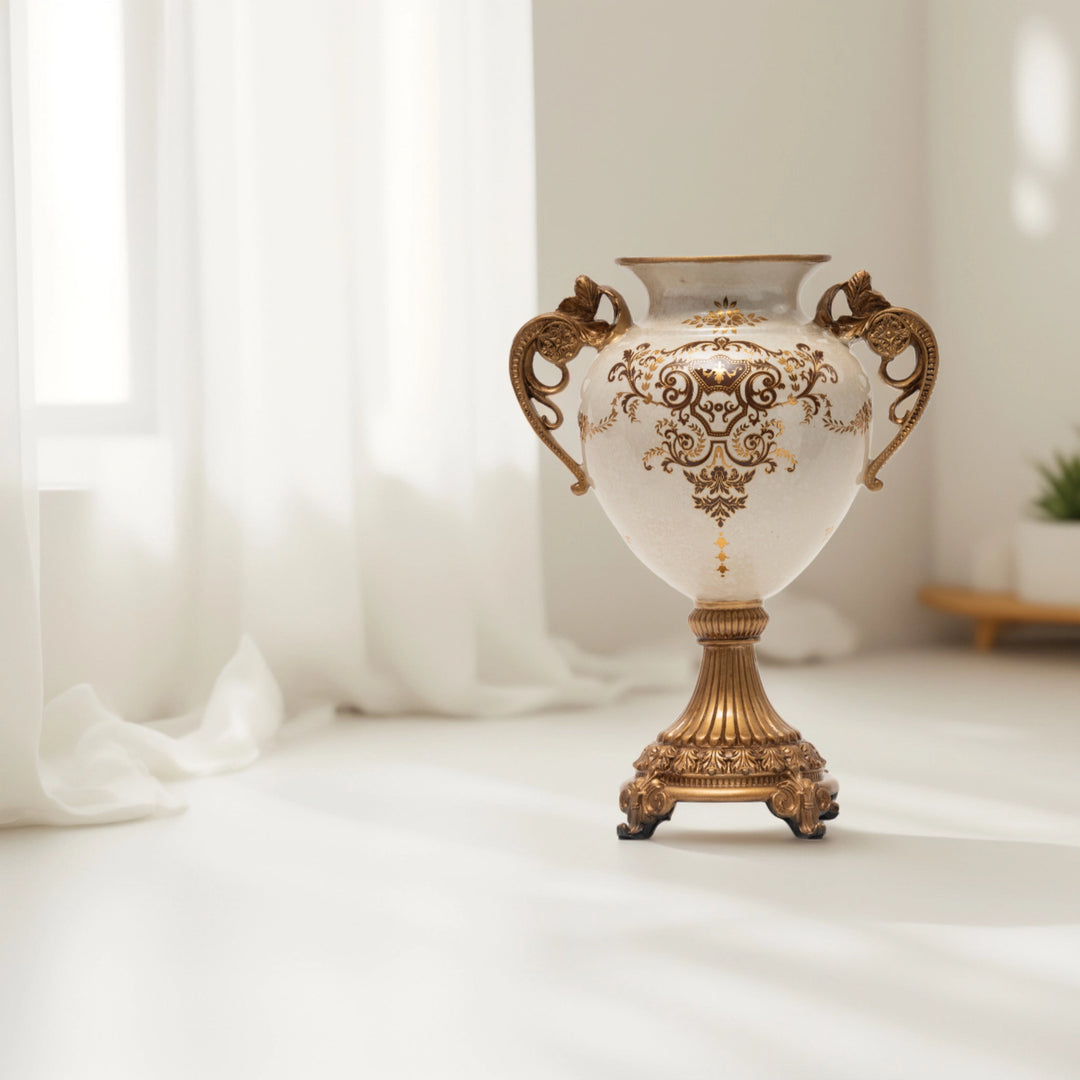 Opulent Elegance  Decorative Vase | Polyresin Vase|Floral Vase|Home Decor|Tabletop Decor|Decorative Accents|Home Decor Accents|Statement Piece