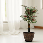 Vibrant Variegated Artificial Plant - Artificial Plant|Indoor Plant|Decorative Plant|Artificial Greenery|Low-Maintenance Plants|Green DecoR|Nature-Inspired Decor | Artificial Plants Room Decor | Tropical Fake Plant in Pot