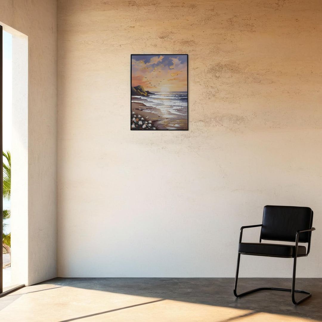 Sunset Serenity – Beach Landscape Wall Art Abstract Art| Home Decor| Wall Decor| Landscape Painting