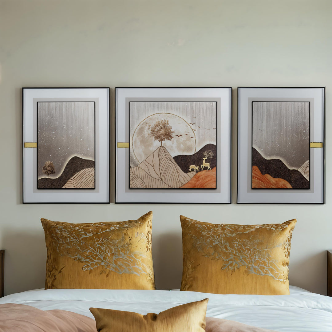 Abstract Landscape Triptych - Wall Art Wall Art | Decorative Art | Home Decor | Wall Decor