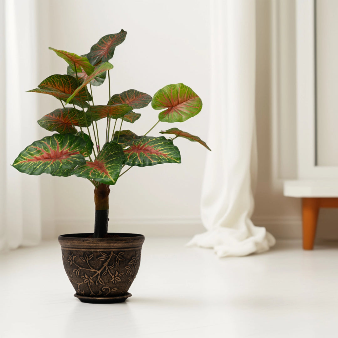 Crimson Crush Artificial Plant - Artificial Plant|Indoor Plant|Decorative Plant|Artificial Greenery|Low-Maintenance Plants|Green DecoR|Nature-Inspired Decor |  Artificial Plants Room Decor | Tropical Fake Plant in Pot