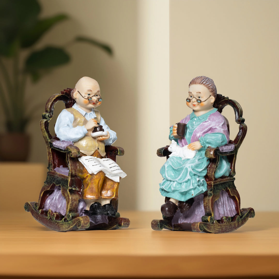 Grandparents' Hug Home Decor | Grandparents statue | Nostalgic Gift