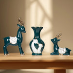 Load image into Gallery viewer, Tranquil Deer &amp; Bloom (Set Of 3) - Home Decor | Showpiece | Office Decor | Showpiece For Living Room
