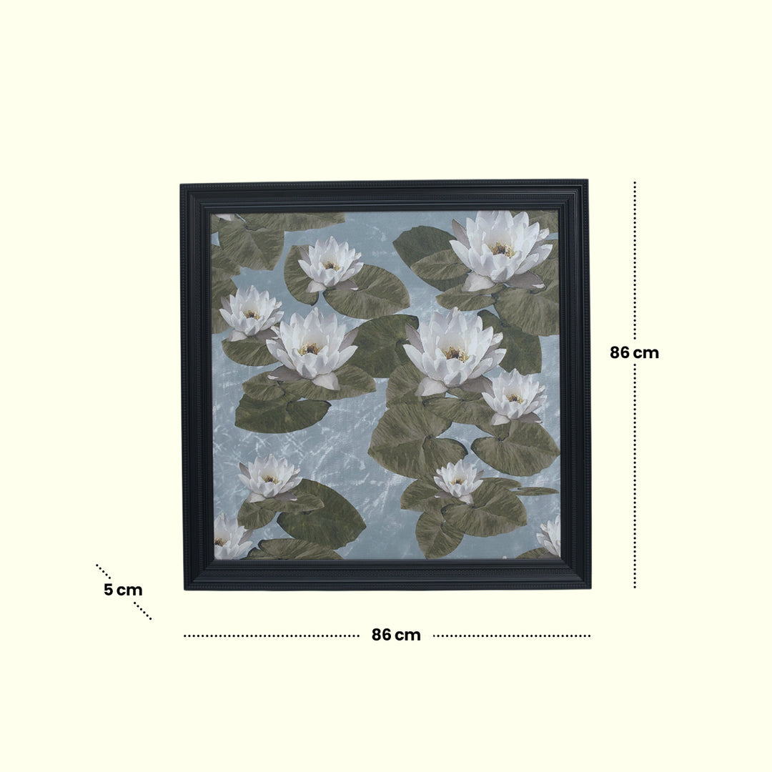 Hand-Painted Water Lily Pond Art - Wall Art | Decorative Art | Home Decor | Wall Decor | Floral Art | Floral Decor