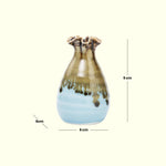 Load image into Gallery viewer, Brown and Blue Ombre Ceramic Vase - Ceramic flower vase | decorative vases | small vases for flowers | Ceramic near me | flower vase online | vase for living room | decorative vases for living room | Ceramic home decor items

