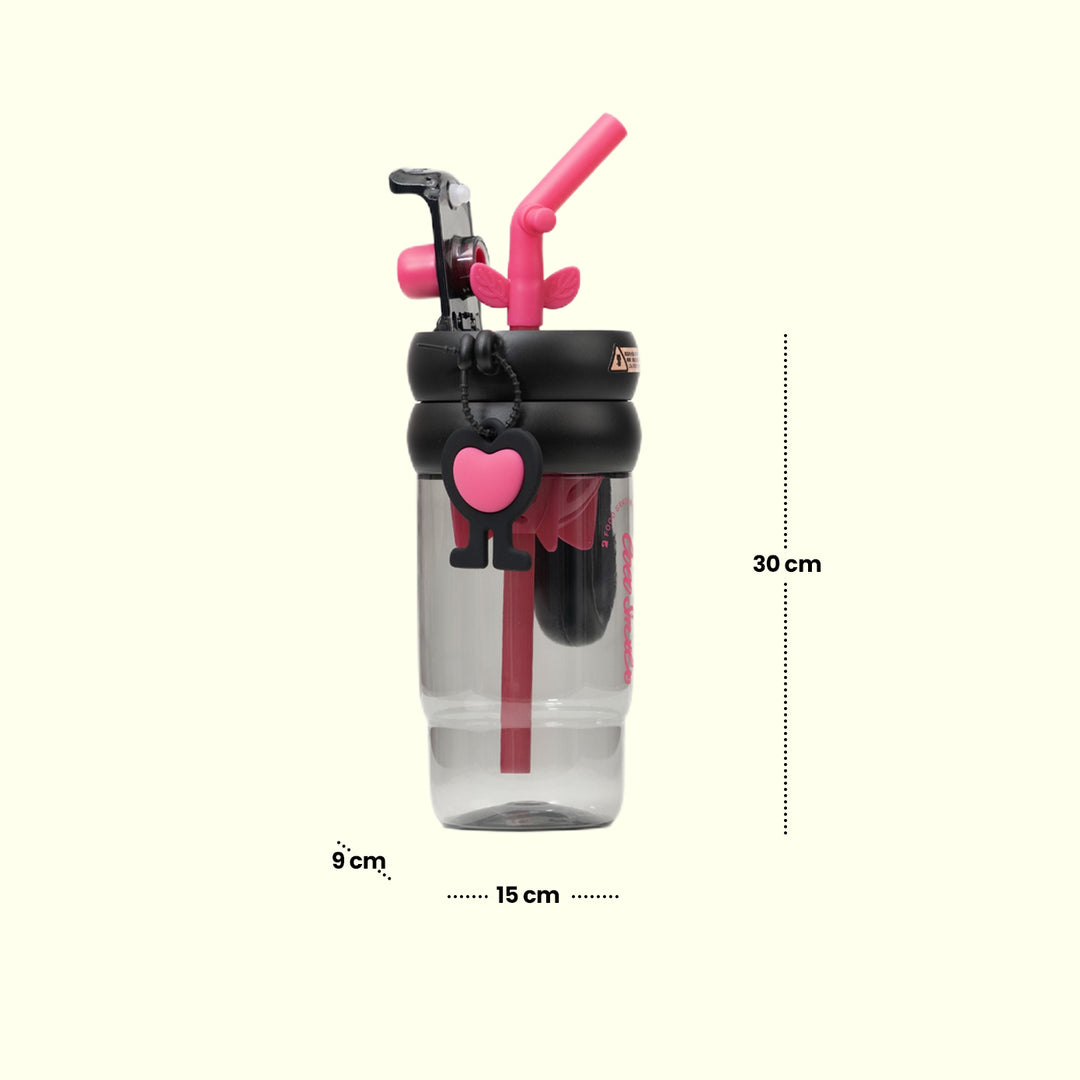 Heart Charm Water Bottle  water bottle | Water bottle for kids | Sipper bottle