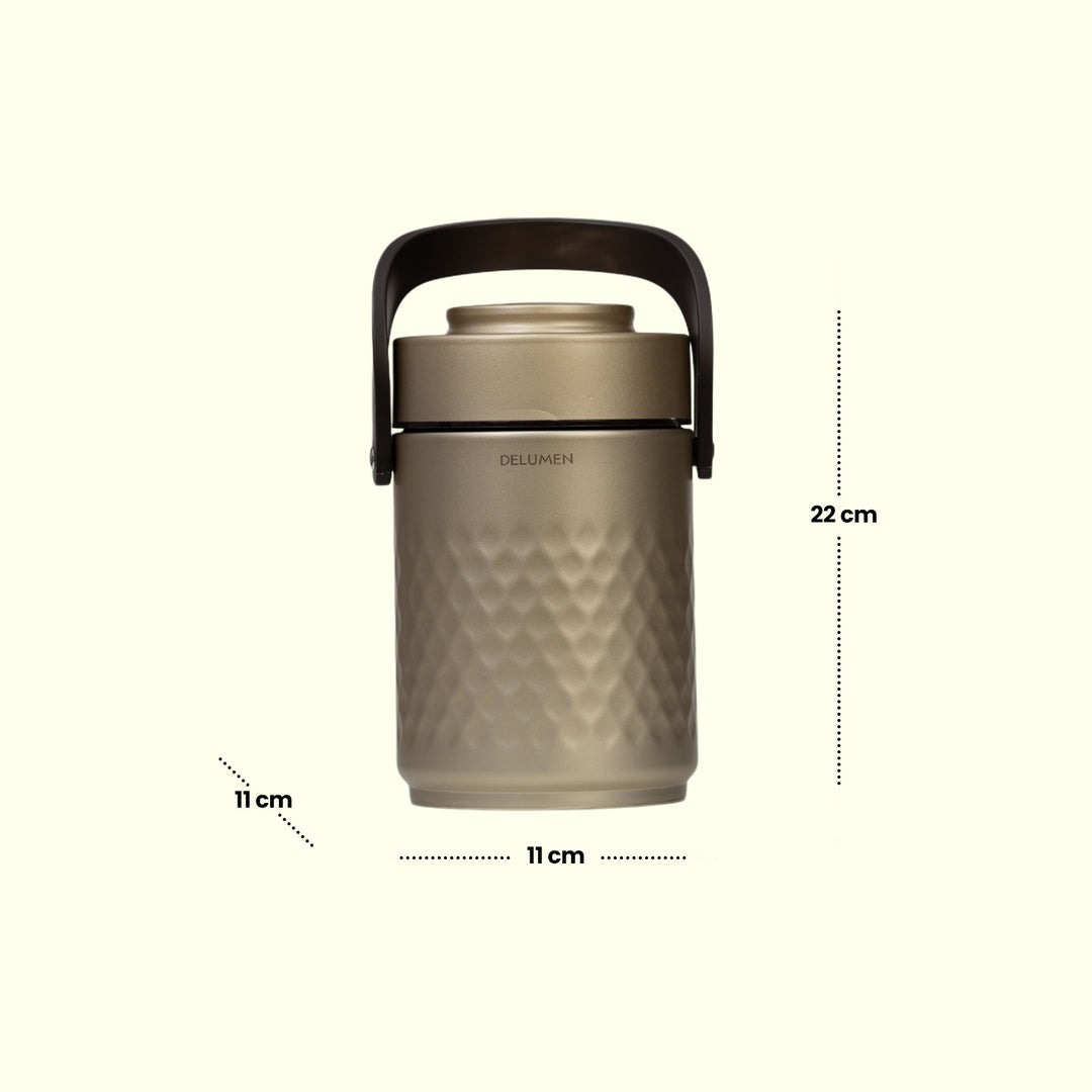 Gold Thermal Tiffin Carrier  Kitchen Ware | Thermos | Thermal Jar | Home Decor