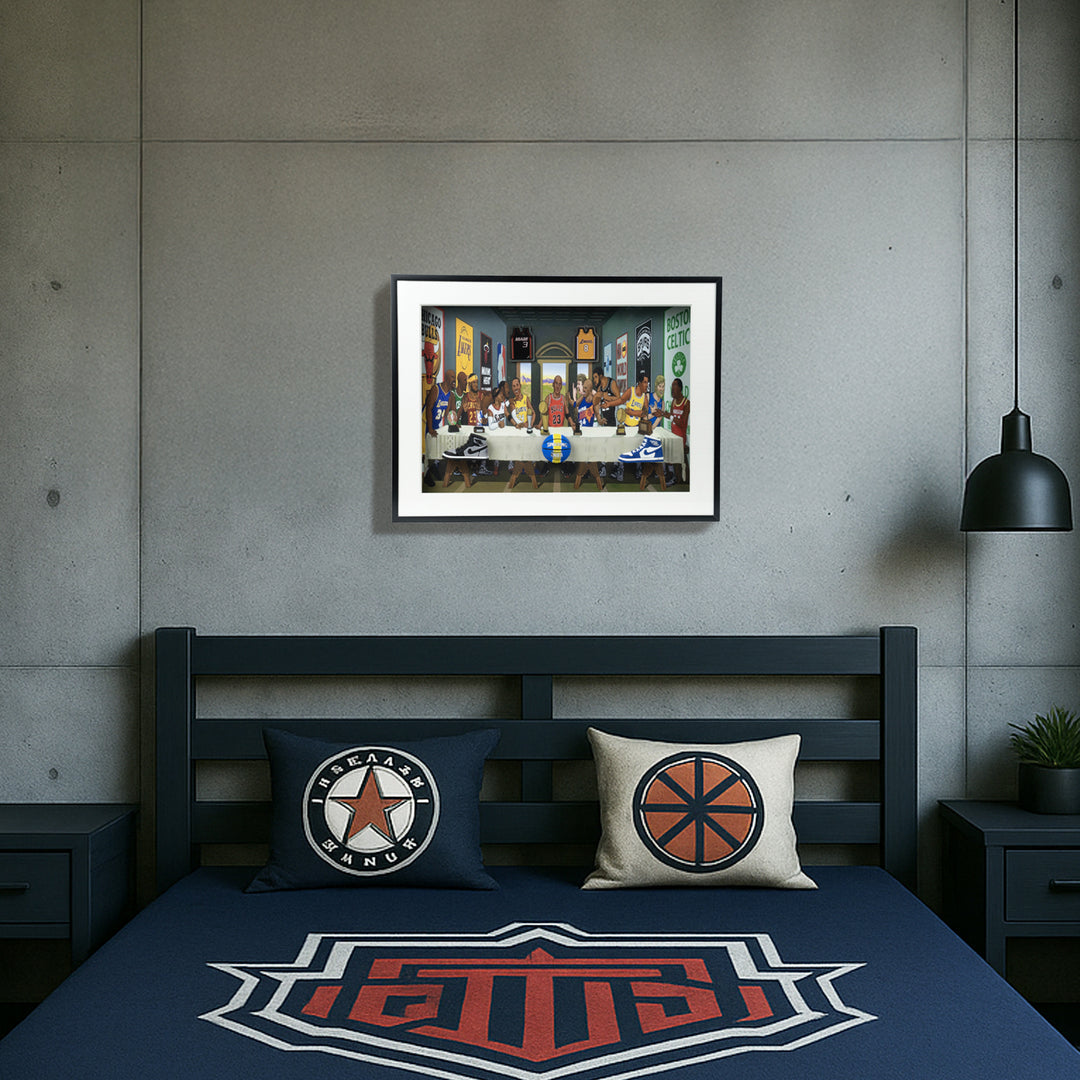 "Basketball's Last Supper Home Decor| Wall Decor| Wall Hanging | Baketball Frame"