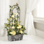 Load image into Gallery viewer, Rose Trellis(Yellow) - Flowers For Decor | Yellow Flowers Decor | Shelves Decor
