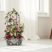Indoor/Outdoor Rose Trellis -  Flowers For Decor | Indoor Flowers Decor | Shelves Decor
