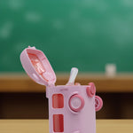 Load image into Gallery viewer, School Bus Water Bottle(Pink)  water bottle | Water bottle for kids | Cute water bottles for kids
