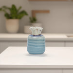 Load image into Gallery viewer, Mini Ombre Ceramic Vase - White and Blue Ceramic flower vase | decorative vases | small vases for flowers | Ceramic near me | flower vase online | vase for living room | decorative vases for living room | Ceramic home decor items
