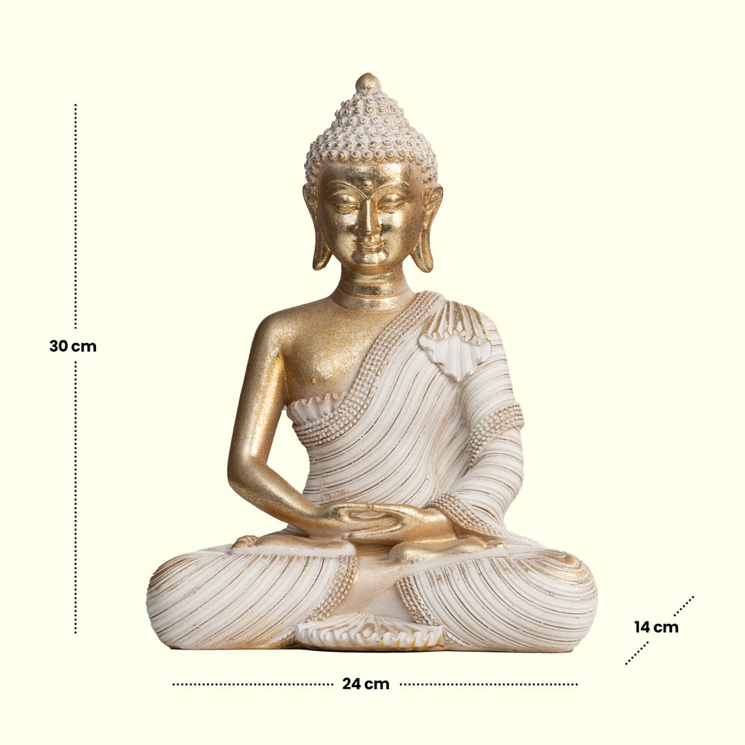 Golden Serenity Buddha - Meditating Buddha | Home Decor | Zen Inspired Buddha