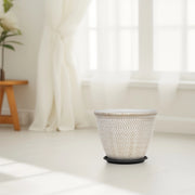 Woven White Planter Side Table Decor|Standalone Decorative Piece | Garden Decor