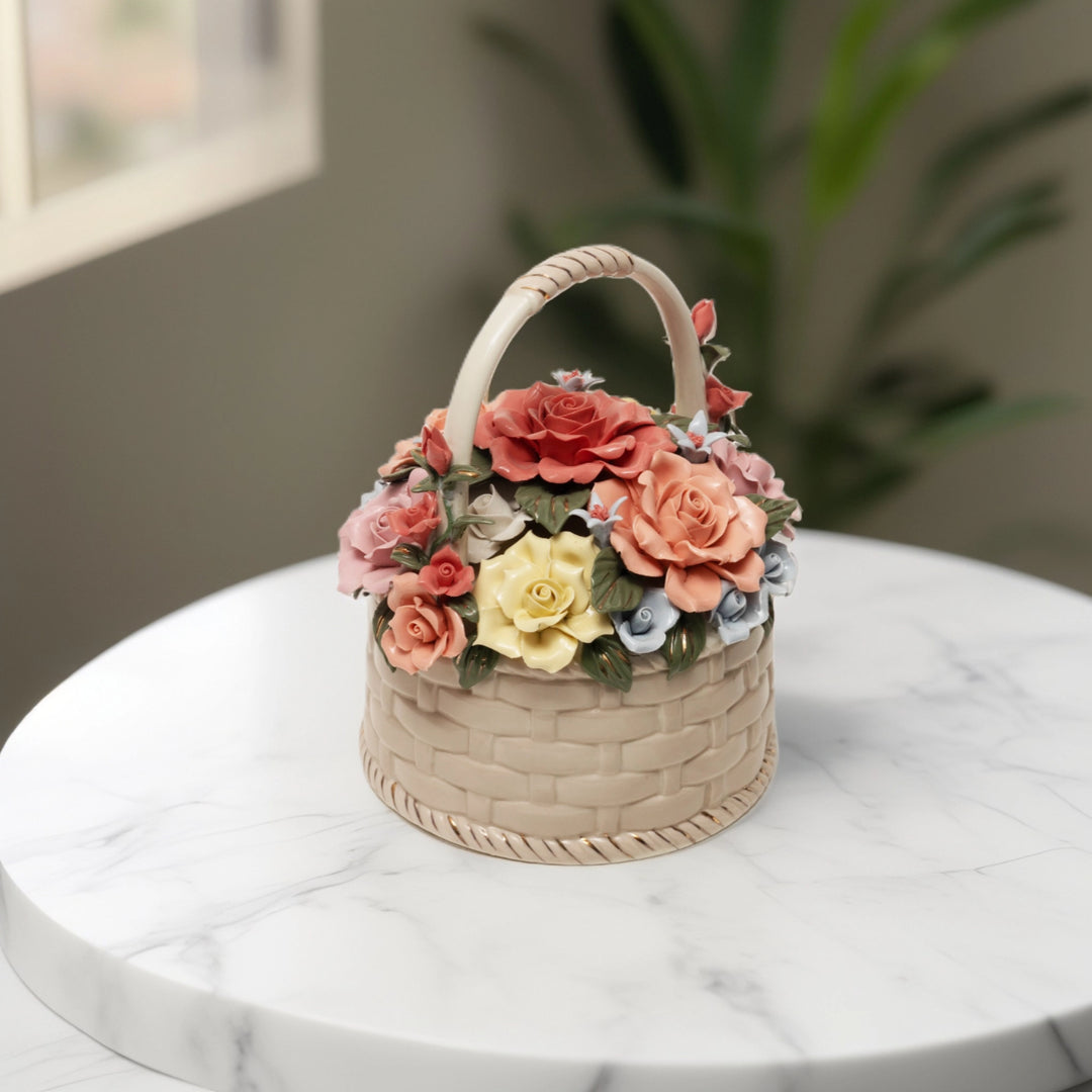 Basket of Blooms Console - Table Decor | Home Decor | Decor for Living Room | Center Table  Decor