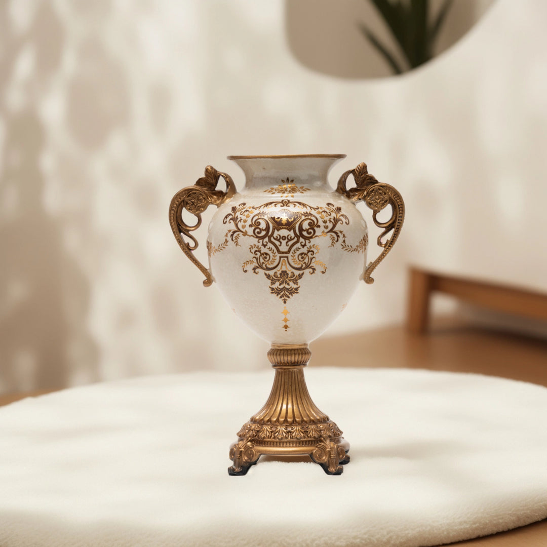 Opulent Elegance  Decorative Vase | Polyresin Vase|Floral Vase|Home Decor|Tabletop Decor|Decorative Accents|Home Decor Accents|Statement Piece