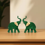 Load image into Gallery viewer, Gold &amp; Emerald Elephant Emerald - Elephant Statue | Table Top Decor | Living Room Decor
