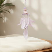Hanging Fairy Doll with Feathers - Pink