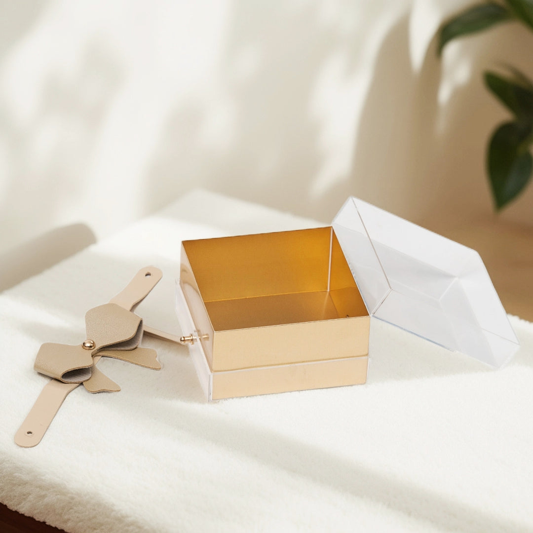 Bowtiful Surprise Gift box | Vegan Leather Gift box | Decorative Gift Box