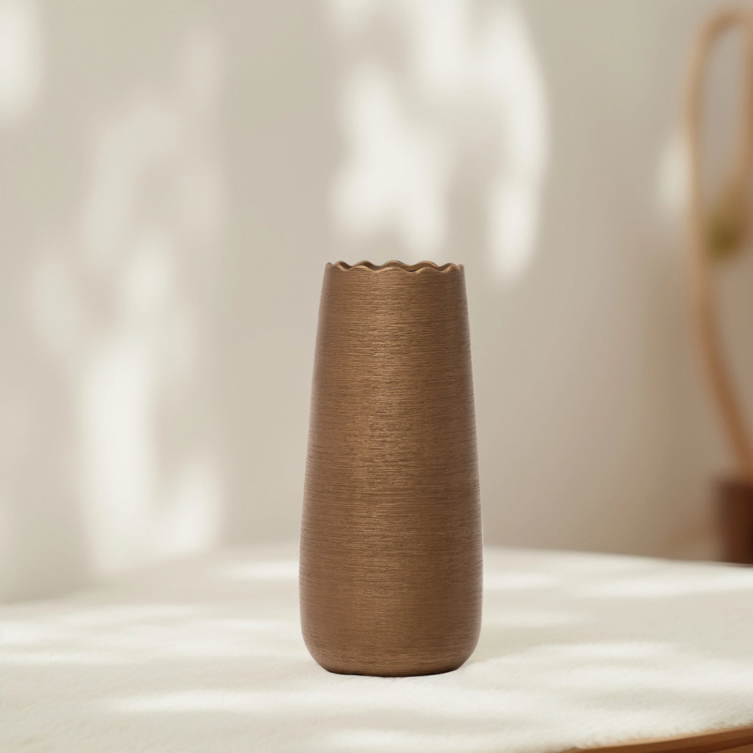 Gold Glam Vase Home Decor | Ceramic Vases | Flower Vases for living room | Dining Table Decor