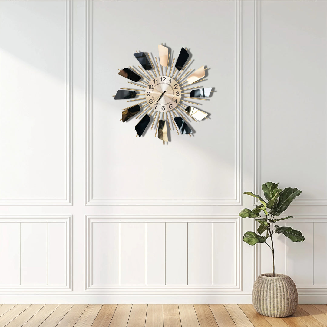 "Modern Starburst Wall Clock Wall Clock|Modern Clock|Hanging Clock|Decorative Clock|Home Decor|Wall Decor|Modern Decor"