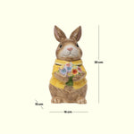Load image into Gallery viewer, Yellow Bunny Cookie Stasher - Ceramic bunny figurines with flower baskets for Easter decor | Hand-painted ceramic bunny| Whimsical spring decor ceramic bunnies | Bunny Cookie Stasher | Cute cookie Stasher | Home Decor | Kitchen Ware
