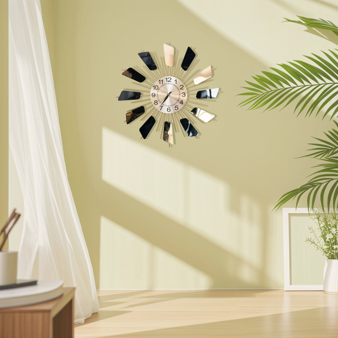 "Modern Starburst Wall Clock Wall Clock|Modern Clock|Hanging Clock|Decorative Clock|Home Decor|Wall Decor|Modern Decor"
