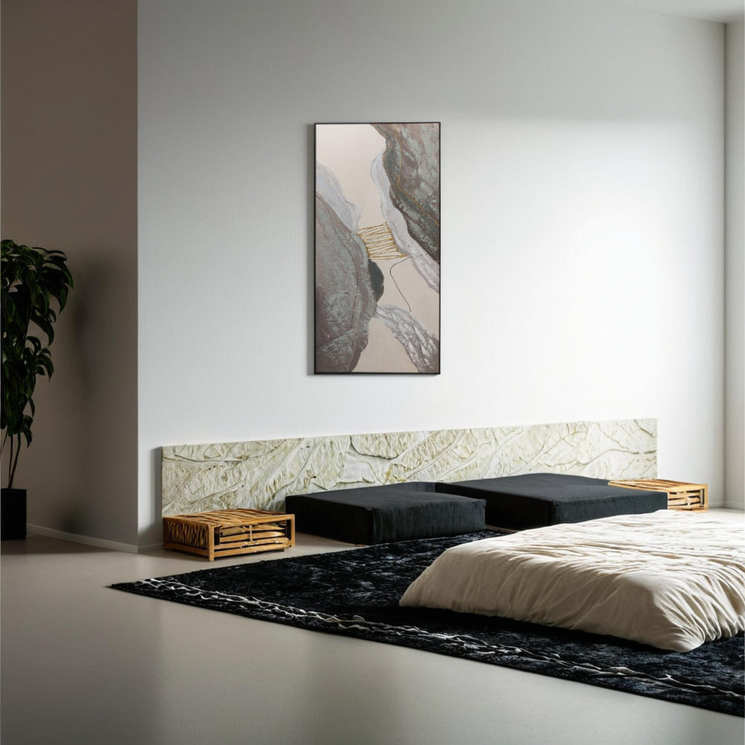 Abstract Harmony – Black Metal Frame Art Abstract Art| Home Decor| Wall Decor| Landscape Painting