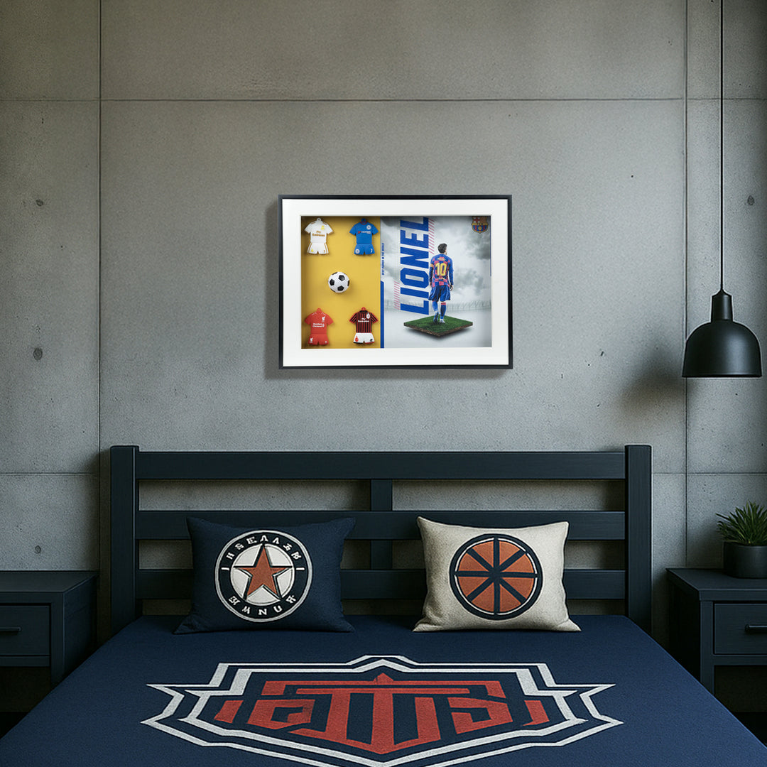 Jersey Evolution Frame Home Decor| Wall Decor| Wall Hanging | Messi Frame | Football Frame