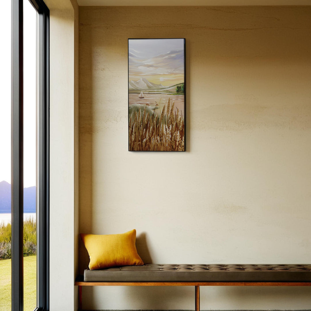 Serene Meadow – Hand-Painted Landscape Abstract Art| Home Decor| Wall Decor| Landscape Painting