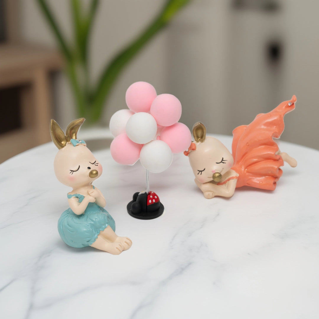 Ballerina Bunnies(Set Of 2) Bunny Statue | Home Decor | Hall Decor