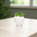 Load image into Gallery viewer, Cute Dog Ceramic Planter - Home Decor | Artificial Garden | Ceramic Vase | Dog Planter
