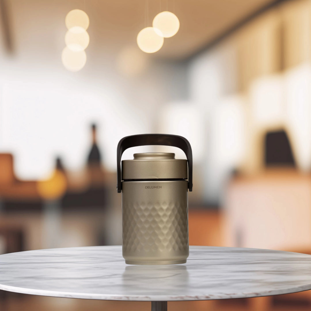 Gold Thermal Tiffin Carrier  Kitchen Ware | Thermos | Thermal Jar | Home Decor