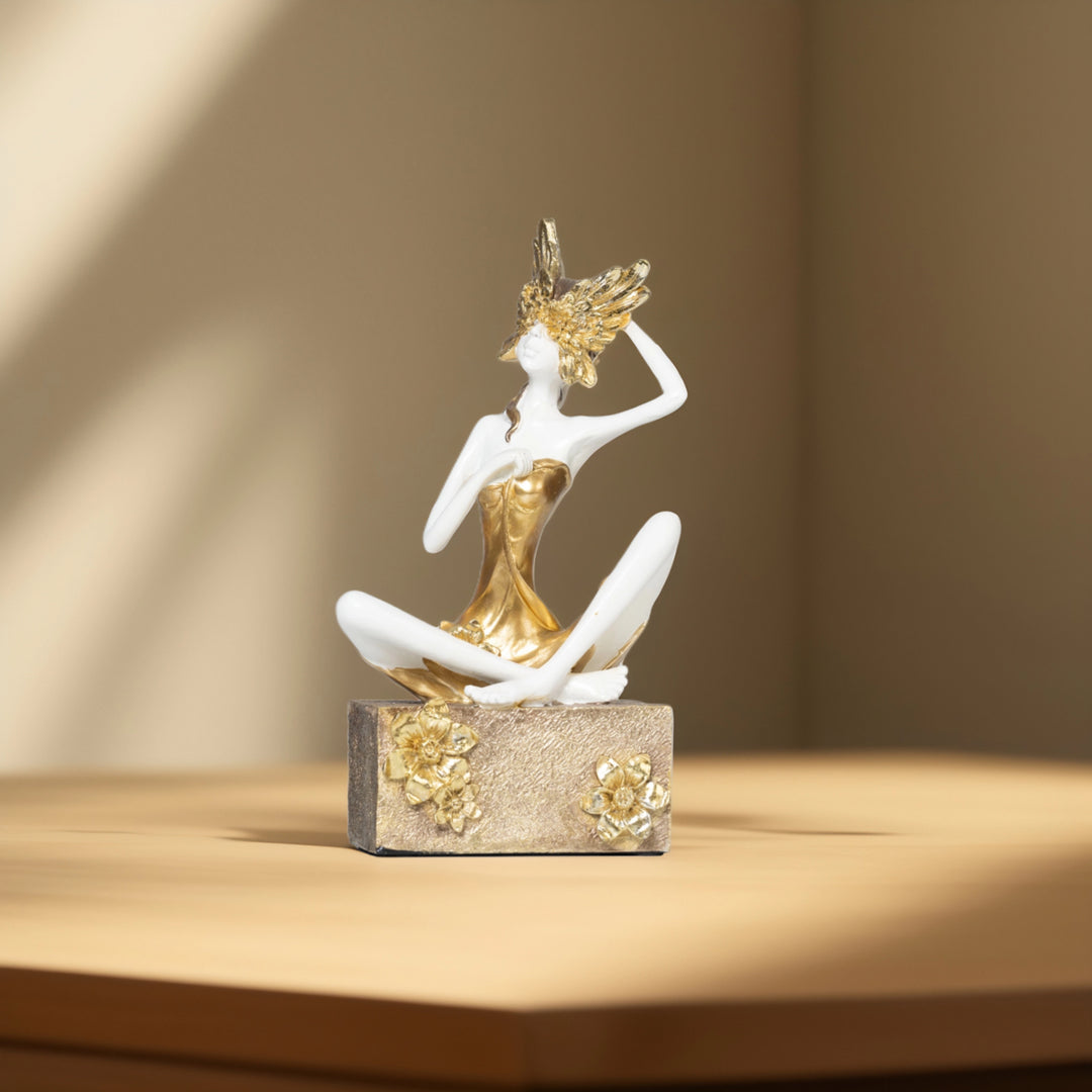 Golden Grace - White Statue | Home Decor | Luxury Home Decor