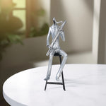 Load image into Gallery viewer, The Silver Bassist - Home Decor | Ceramic Decor | Music Decor
