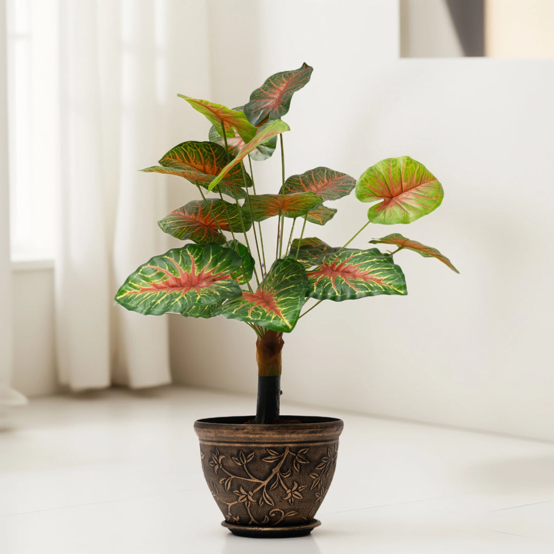 Crimson Crush Artificial Plant - Artificial Plant|Indoor Plant|Decorative Plant|Artificial Greenery|Low-Maintenance Plants|Green DecoR|Nature-Inspired Decor |  Artificial Plants Room Decor | Tropical Fake Plant in Pot