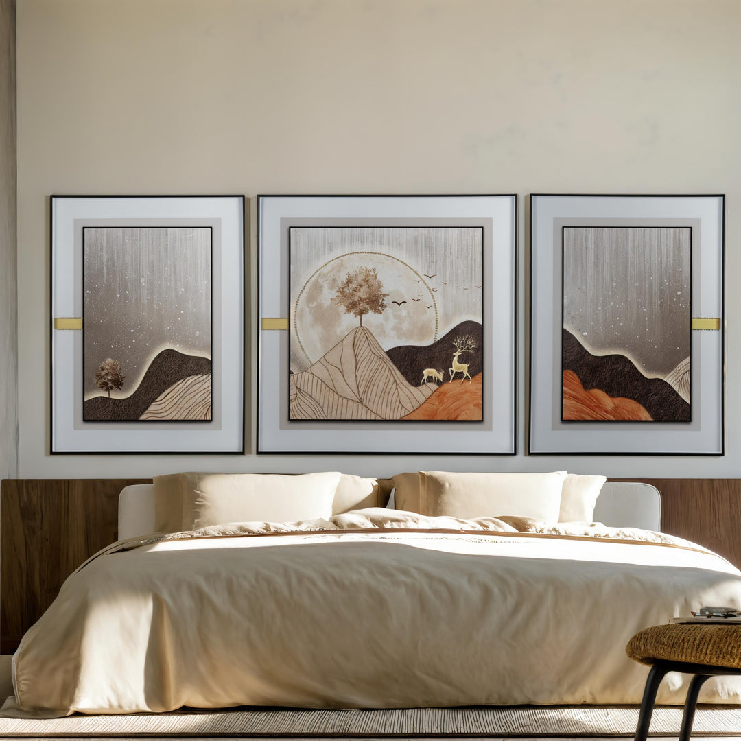 Abstract Landscape Triptych - Wall Art Wall Art | Decorative Art | Home Decor | Wall Decor